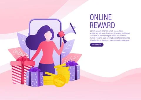 Online reward Vector flat design. Flat isometric vector illustration. Group of イラスト素材