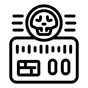 Online scam icon outline vector. Virus bug 스톡 일러스트