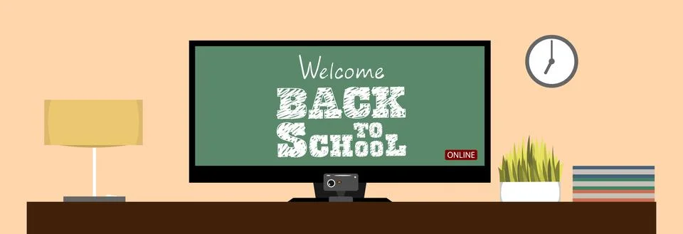 Online school. Stock Illustration