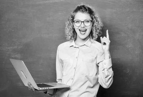 Online school. STEM student. Informatics and programming. Teaching online course Foto stock