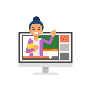 Online schooling. Stock Illustration