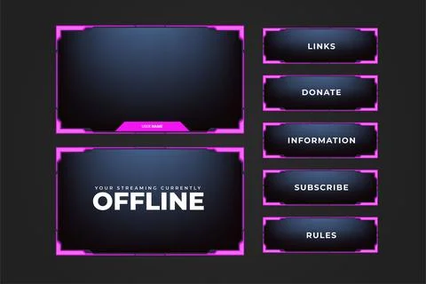 Online screen interface and gaming border decoration for girl gamers. Futur.. Illustrazione stock