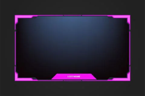 Online screen interface and gaming border decoration for girl gamers. Futur.. 스톡 일러스트