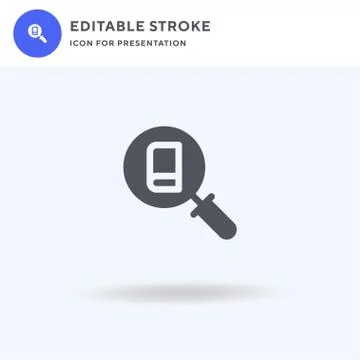 Online Search icon vector, filled flat sign, solid pictogram isolated on whit Illustrazione stock
