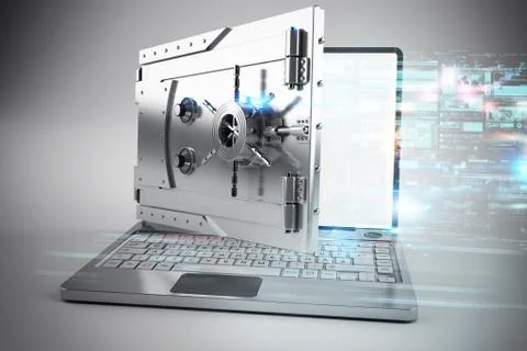 Online secure banking Stock Illustration
