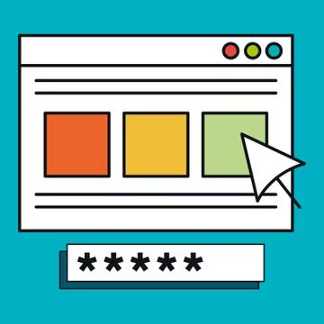 Online security acount password Stock Illustration