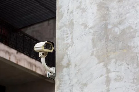 Online Security CCTV camera surveillance system outdoor of house. 스톡 사진