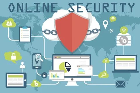 Online Security concept Stock Illustration