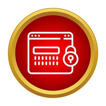 Online security concept with web page and padlock Stock Illustration