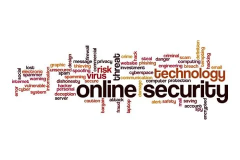 Online security word cloud concept イラスト素材