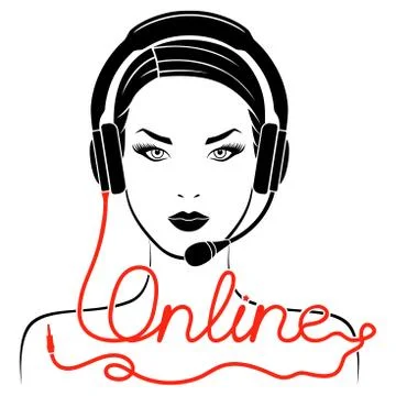 Online service concept Illustrazione stock