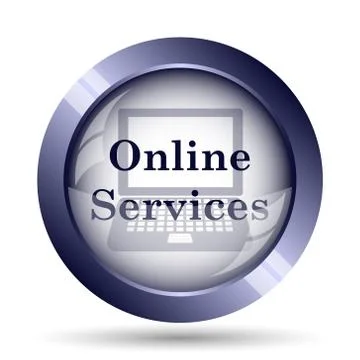 Online services icon. Internet button on white background.. Stock Illustration