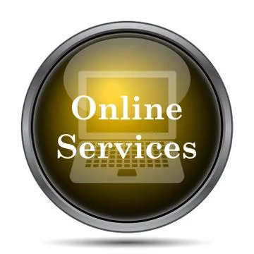 Online services icon. Internet button on white background.. Stock Illustration