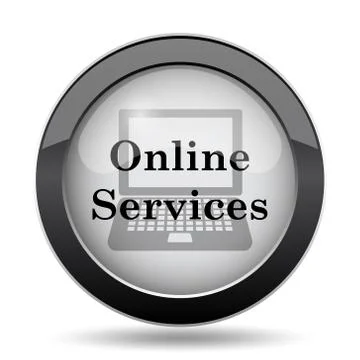 Online services icon. Internet button on white background.. Stock Illustration