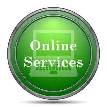 Online services icon. Internet button on white background.. Stock Illustration