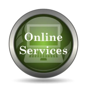 Online services icon. Internet button on white background. . Stock Illustration