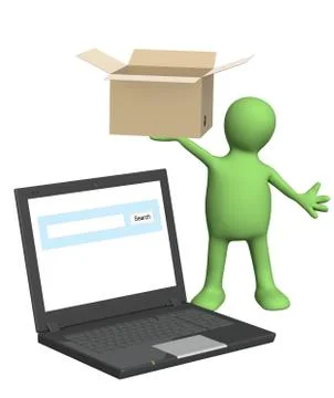Online shipping Stock Illustration