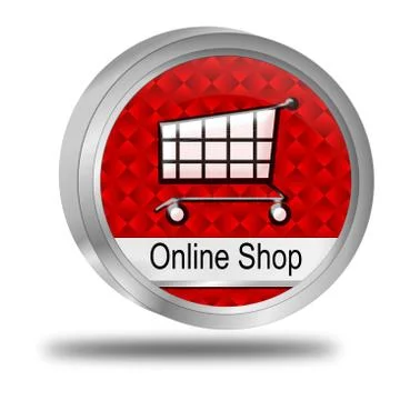 Online Shop Button Stock Illustration