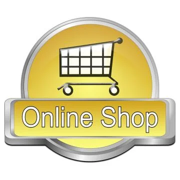 Online Shop Button Stock Illustration
