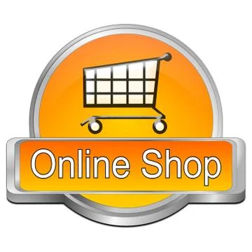 Online Shop Button Stock Illustration