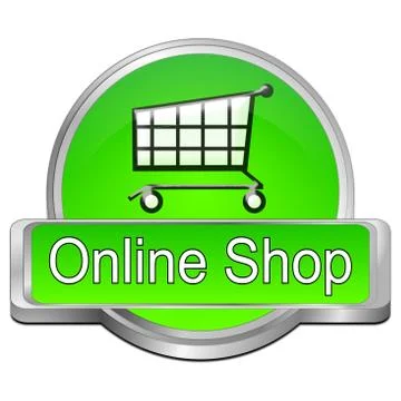 Online Shop Button Stock Illustration