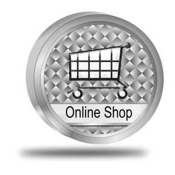 Online Shop Button Stock Illustration