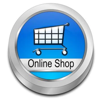 Online Shop Button Stock Illustration