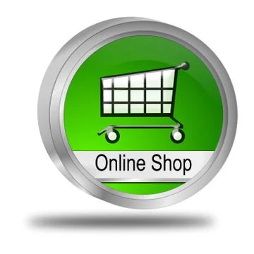 Online Shop Button Stock Illustration