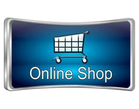 Online Shop Button Stock Illustration