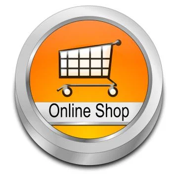 Online Shop Button Stock Illustration
