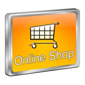 Online Shop Button Stock Illustration