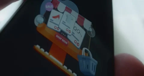 Online shop, e commerce platform, presentation Stock Footage 313439516