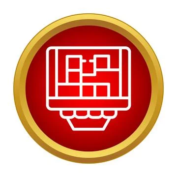 Online shop icon representing e commerce and digital shopping 스톡 일러스트