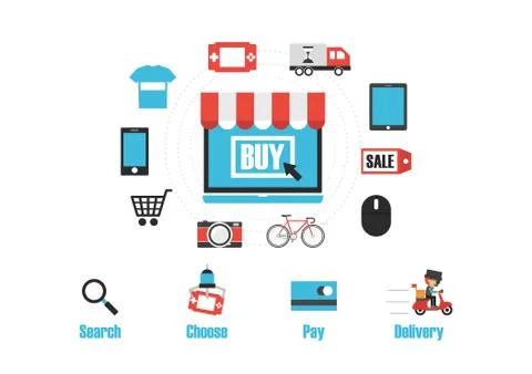 Online shop Stock Illustration