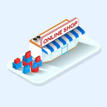 Online Shop Stock Illustration