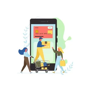 Online shop, vector flat style design illustration Stock Illustration