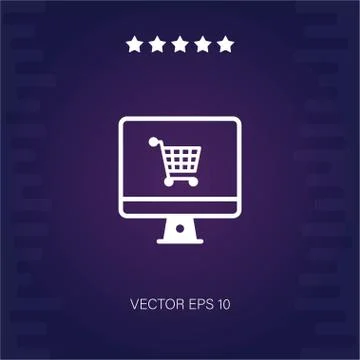 Online shop vector icon Stock Illustration