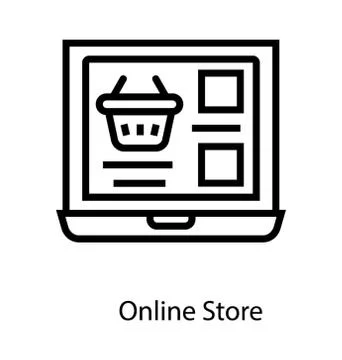 Online Shop Vector Stock Illustration