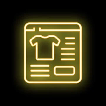 Online shop website interface with clothes showing on screen Illustrazione stock