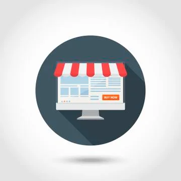 Online shoping concept flat Stock Illustration