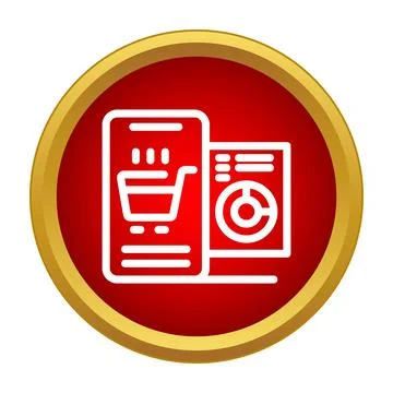 Online shopping analytics with mobile commerce application Stock Illustration