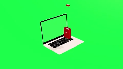 Online shopping and e-commerce concept, This 4k loop animation is digital Stock Footage 338350526