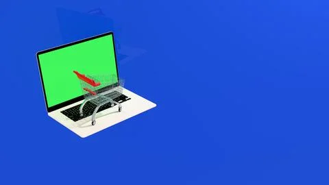 Online shopping and e-commerce concept, Web store and marketplace technology Stock Illustration