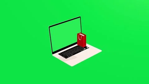 Online shopping and e-commerce concept, digital retail, internet commerce Stock Illustration