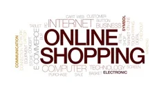 Online shopping animated word cloud, tex... | Stock Video | Pond5