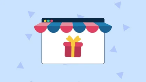 Online shopping animation showing e-commerce store window with shopping bas.. Stock Footage 333547584