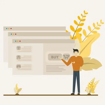 Online shopping app concept Illustrazione stock