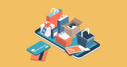 Online shopping app Stock Footage 91289020