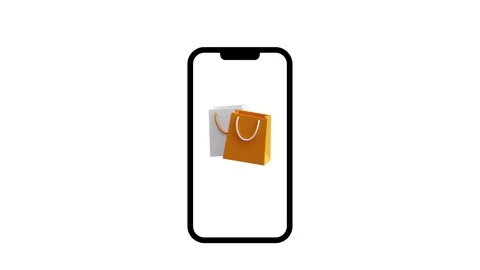 Online shopping app using a smartphone. 4k video. Stock Footage 281699777