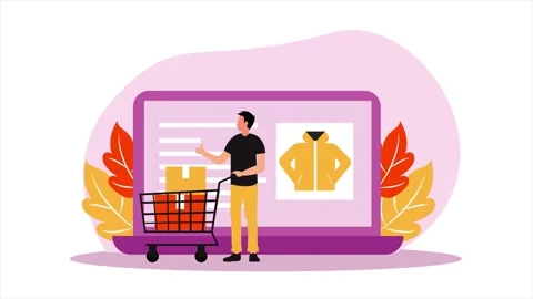 Online Shopping Basics: E-Commerce Store Experience &amp; User Guide Vídeo Stock 339342565
